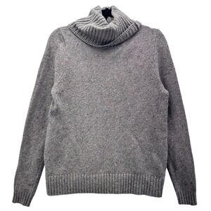 J Crew Lambswool Turtleneck Sweater‎ Gray Medium
